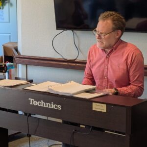 Joe Colihan at a keyboard.